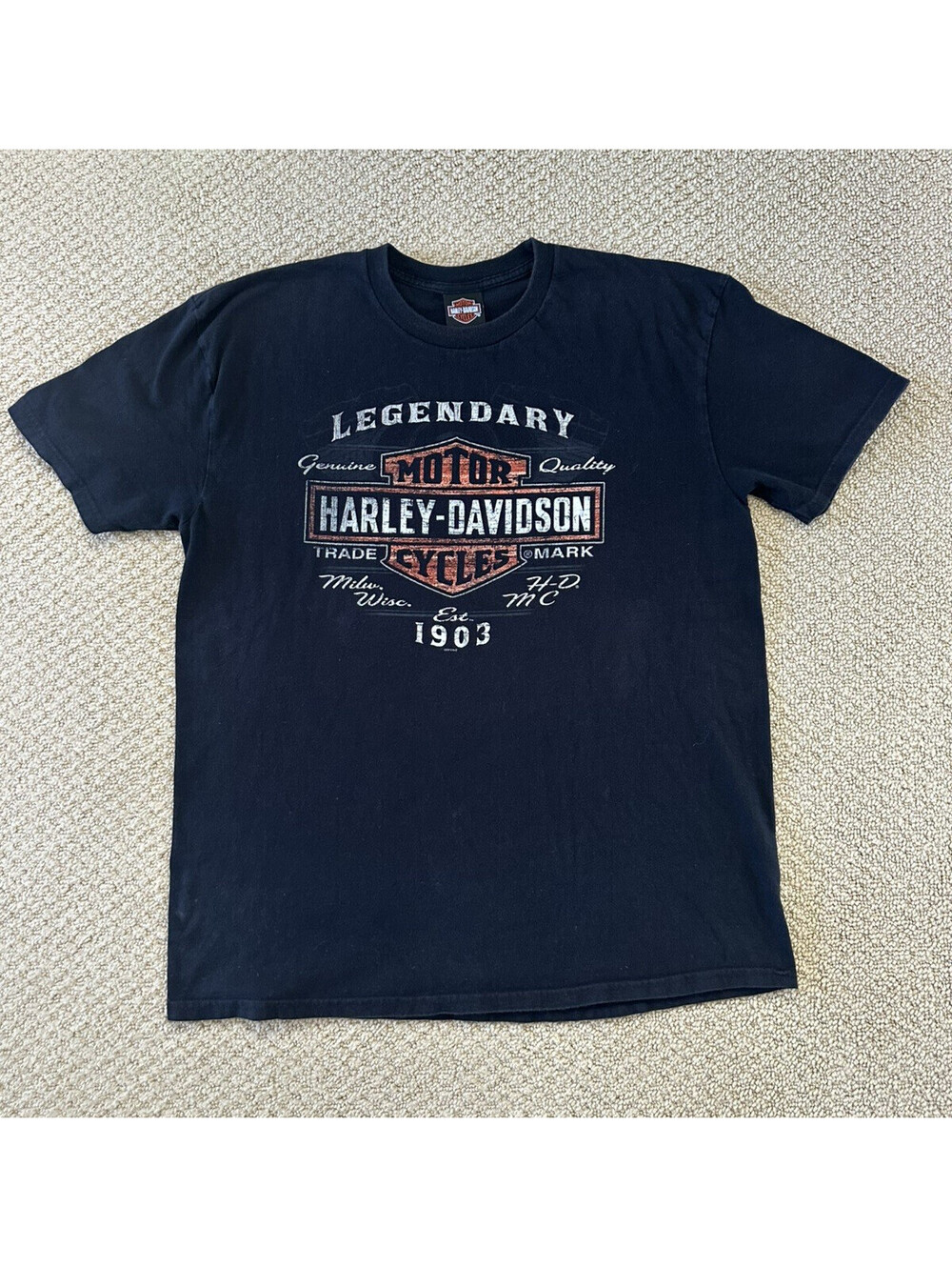 Harley Davidson Shirt Mens XL Black Al Capone Windy City Chicago Tee Top Biker